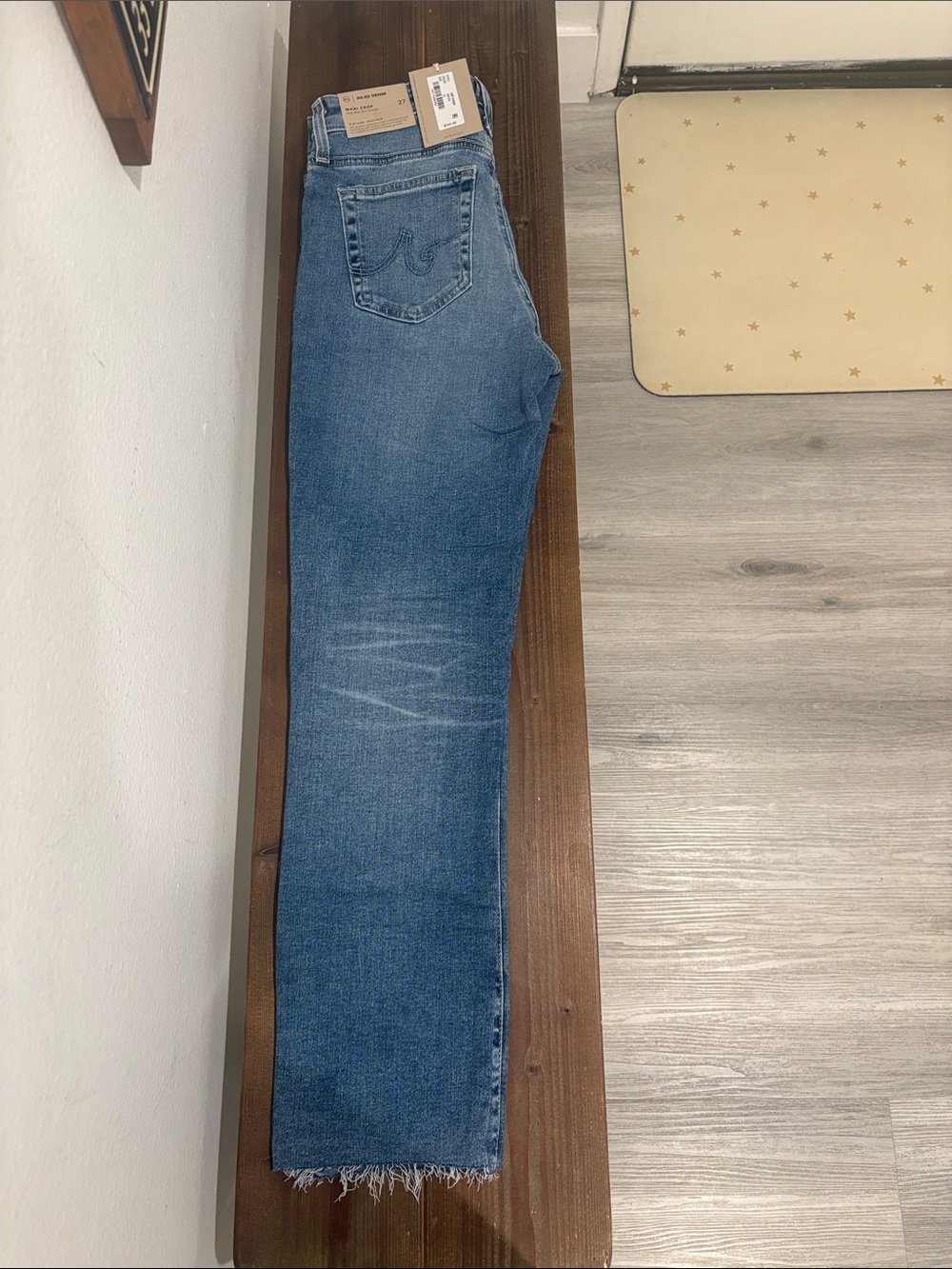 AG Mari Crop Jeans High-Rise Slim Straight Size 27